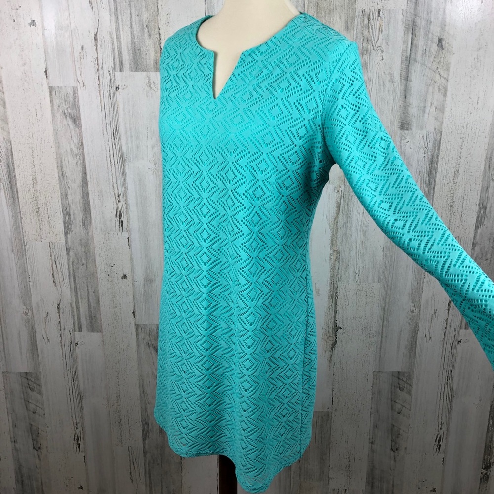 Coolibar Blue SPF 50+ Protection Swim Coverup Sz M